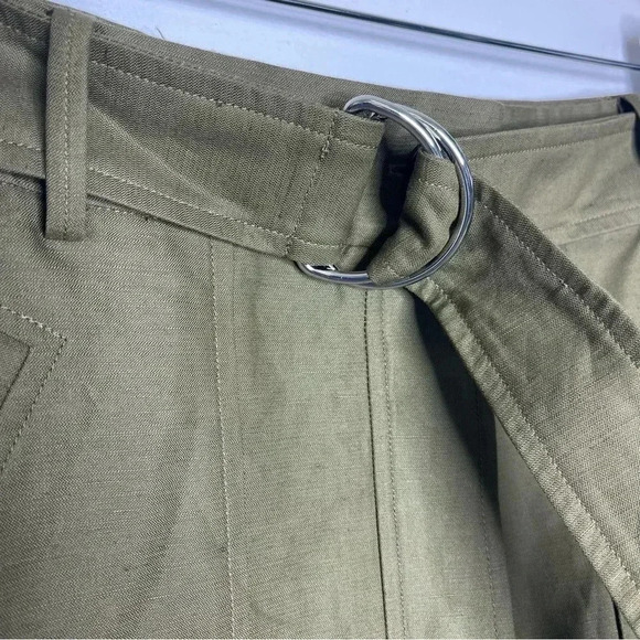 Ann Taylor Green Belted Linen A- Line Skirt Size 8 NWT - Picture 6 of 6